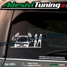 Adesivo Donne Musica e Peugeot 107 - Sticker Decal