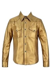 Camicia da uomo in vera pelle