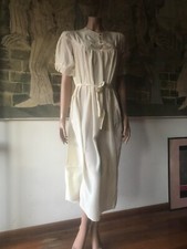 camicia da notte in seta ricamata vintage