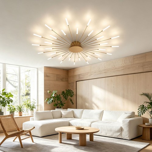 Lampada soffitto radiale - lampada, oro