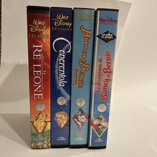 DISNEY Videocassetta RE LEONE CENERENTOLA BIANCA E BERNI Lotto 4 VHS