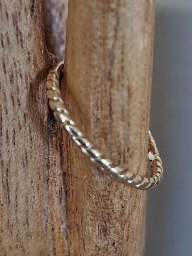 Anello impilabile corda oro - anello,