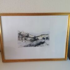 Antonio Del Donno incisione acquaforte su cartoncino reggia di Caserta Benevento