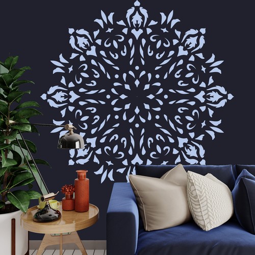 Mandala stencil pittura - mandala, mobili