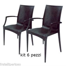 6 POLTRONE DA GIARDINO BAR