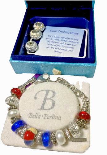 Bella perlina bracciale - bella, charm