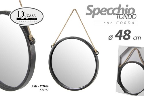 Specchio con corda - con,
