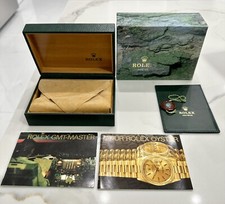 Originale Vintage Rolex GMT Master Pepsi Coca Cola 16710 Watch Box Libretto SET 90s