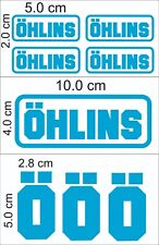  Kit 8 adesivi KTM ohlins azzurro forcella carena duke sx adventure rx exc