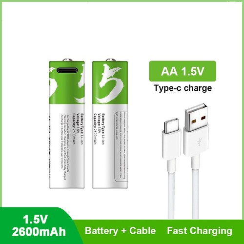 Batteria ricaricabile usb - usb, aa