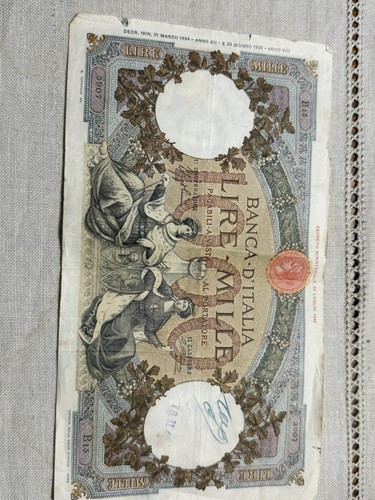 Lotto banconota italiana lire - banconota,
