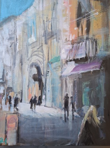 Napoli ombre strada - napoli,, di
