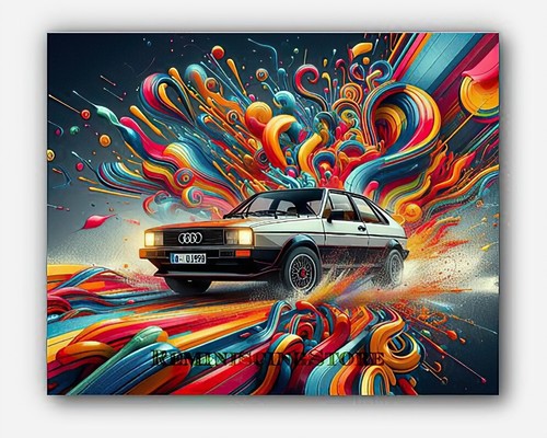 Quadro audi quattro 1980 - quadro,