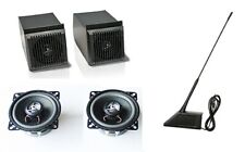 KIT AUTORADIO PER PANDA 750 1986-2003 2 CASSE NERE E ANTENNA RADIO STEREO