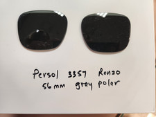 Persol PO3357S RENZO lenti di ricambio grigie polarizzate 56 mm vetro AUTENTICO