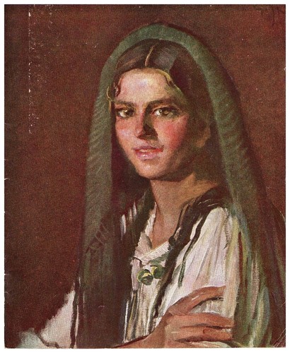 Stampa 1939 ragazza oliena - ragazza,
