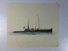 ACQUERELLO OTTOCENTESCO NAVE