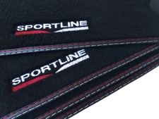 Tappetini Sportline per Audi A4 8H anno 2002-2009 S-Line Cabrio Quattro velluto 