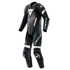 Tuta Moto Pelle Uomo Dainese LAGUNA SECA 6 Perforata Black/White/Anthracite