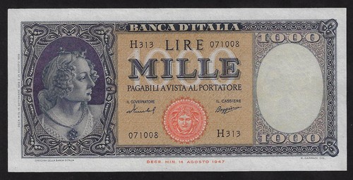 Italy 1000 lire 1947 - pick, 83