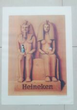 ♥ HEINEKEN POSTER PUBBLICITARIO VINTAGE ANNI 90 SFINGE EGITTO BIRRA QUADRO PUB