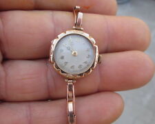Orologio oro 14 kt. inglese con bracciale a molla. Epoca primissimi '900. funzio