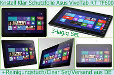2x cristallo trasparente per Asus Vivo Tab RT TF600 T Win8 PC display pellicola protettiva trasparente