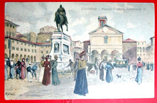 Livorno (LI) Pz. Vittorio Emanuele II° di G. Micheli ediz. Belforte 29/02/1885