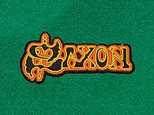 SAXON (a) Rock Music Patch Sew / Iron On Festival Badge