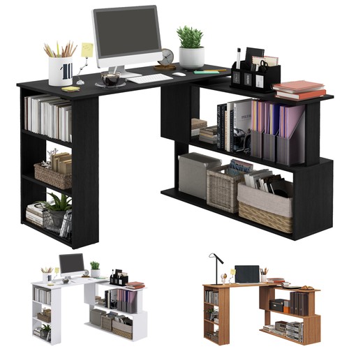 Homcom scrivania angolare con - scrivania,