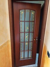 porte interne in legno, con specchi e vetri dipinti a mano, complete di tutto