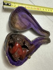 Antica Pipa O Bocchino Per Sigarette Con Astuccio Sigaro Sigari Sigaretta Antico