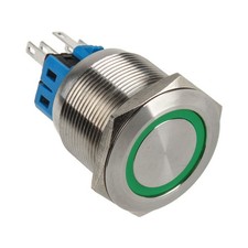 DimasTech PD056 Acciaio inossidabile 25 mm ID Azione Alternata Colore Led Verde