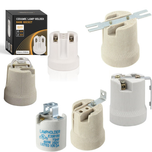 Portalampada e27 ceramica - portalampada,