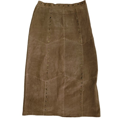 Maxi gonna vintage - , scamosciata