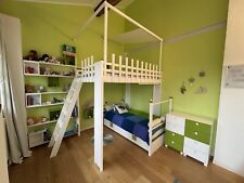 Cameretta completa bambini e ragazzi Vibel, in legno bianco, ottime condizioni.