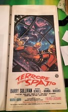 Rara locandina original 1965 TERRORE NELLO SPAZIO Bava Film Cult Movie Alien 