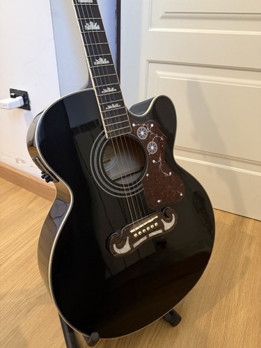 Epiphone 200sce chitarra - epiphone, ej-200sce/bk