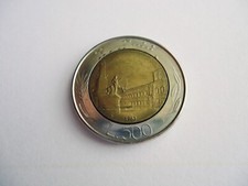 MONETA £500 ANNO 1983 ERRORE DI CONIO CARATTERI BRAIL - RARITA' DA COLLEZIONE