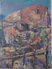 Quadro Olio Su Faesite Firmato Grande 