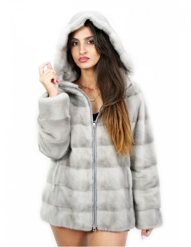 Giacca pelliccia zip - , visone