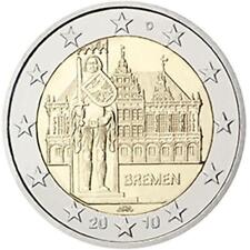 2 euro Germania 2010 fdc zecca: F Bremen - Municipio di Brema e statua di Rolan