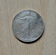 Moneta argento 999 fine 1 oz Liberty un dollaro Stati Uniti d'America 1987