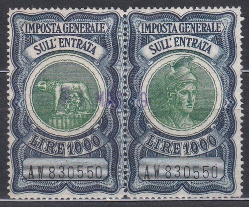 Italia 1959 marca da bollo - italia,