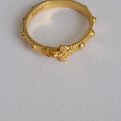 Anello rosario oro giallo - anello,