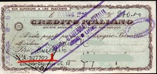 Assegno BANCARIO DEL CREDITO