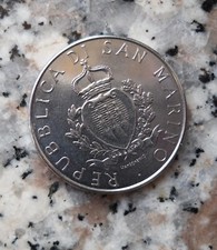 MONETA DA 100 LIRE DI SAN MARINO DEL 1987 In fior di conio-tagliata dalle serie
