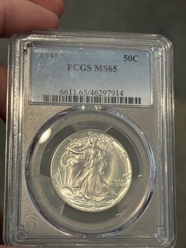 Moneta 1941 pcgs walking - pcgs,