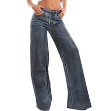 Jeans Donna Vita Alta Larghi