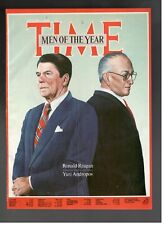 YURI ANDROPOV RONALD REGAN 1984 TIME 1 pagina originale solo cover 